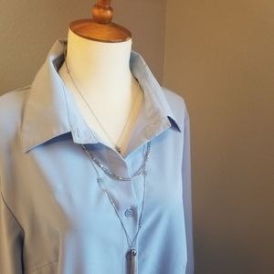 Lane Bryant Blue Button Down Shirt